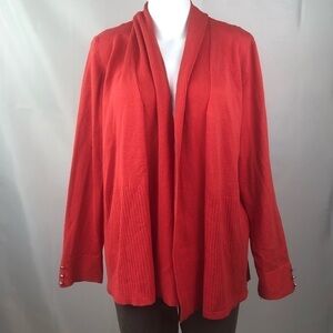 89th & Madison Cardigan Sweater Open Front Size Medium